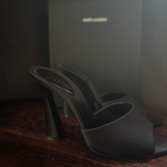 Saint Laurent Suite 105 Satin Mule Women's - Picture 8 of 12